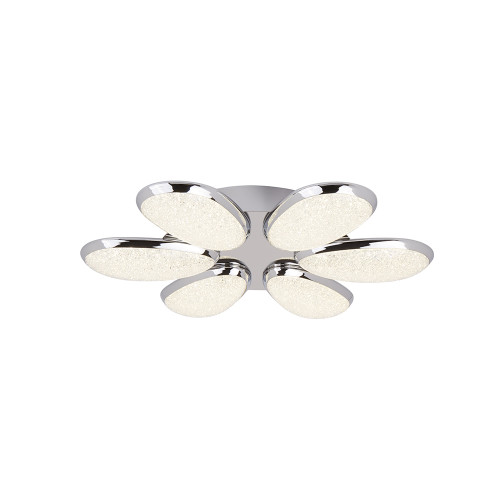 Searchlight 6216-6CC Chrome/Crushed Ice Flush Ceiling Fitting