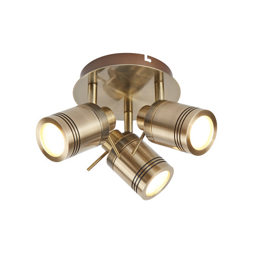Searchlight 6603AB 3 Light Antique Brass Spotlight Plate