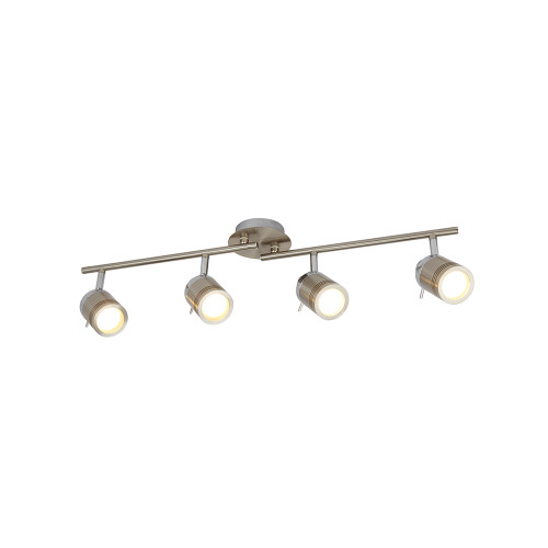 Searchlight 6604SS 4 Light Satin Silver Split Spotlight Bar