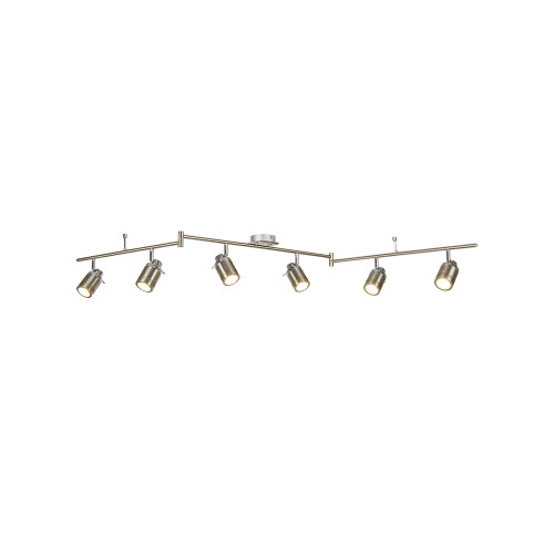 Searchlight 6606SS 6 Light Satin Silver Split Spotlight Bar