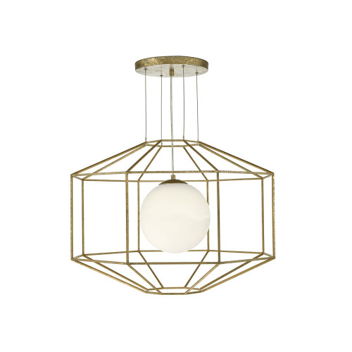Dar Lighting Dar  IZM0135 Izmir 1 Light Gold Ceiling Pendant 