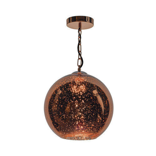 Dar Lighting Dar  SPE0164 Speckle 1 Light Copper Ceiling Pendant 
