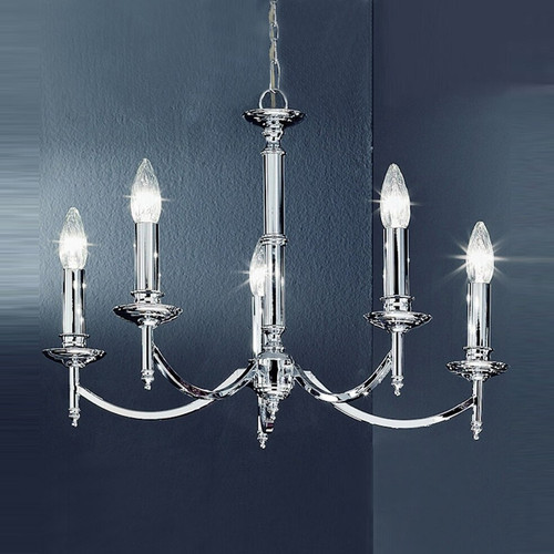 Fran LF2090/5 Petrushka 5 Light Chrome Ceiling Fitting