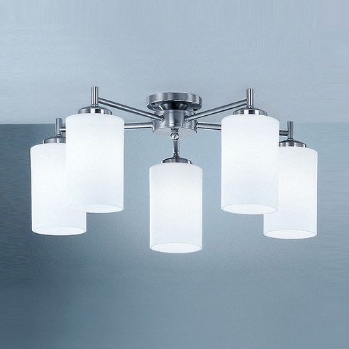 Fran OC9315/727 Decima 5 Light Matt Nickel Semi-Flush