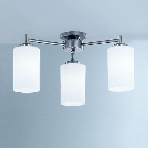 Fran OC9313/727 Decima 3 Light Matt Nickel Semi-Flush