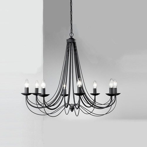 Fran LF2173/8 Philly 8 Light Black Chandelier