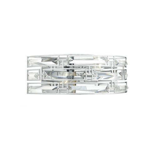 Dar Lighting Dar  SEV0950 Seville 2 Light Polished Chrome Wall Light 