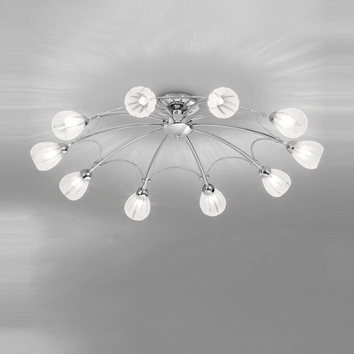 Fran LF2206/10 Chloris 10 Light Chrome Semi-Flush