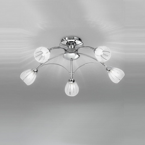 Fran LF2206/5 Chloris 5 Light Chrome Semi-Flush