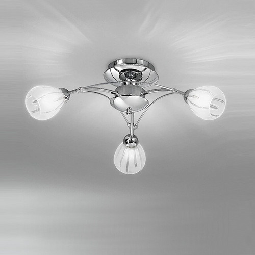 Fran LF2206/3 Chloris 3 Light Chrome Semi-Flush
