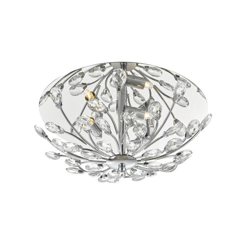 Dar Lighting Dar  ZAF5350 Zafir 3 Light Polished Chrome Flush Fitting 