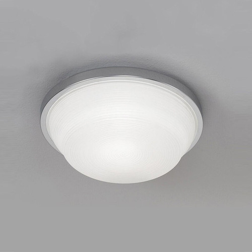 Fran FC5704 1 Light Chrome and Satin Opal Glass Flush
