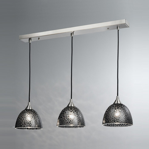 Fran LF2290/3/952 Vetross 3 Light Black Crackle Pendant