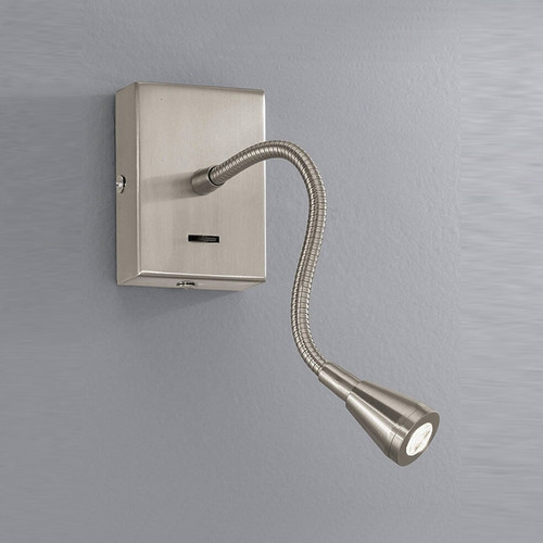Fran BW044 1 Light Satin Nickel LED Reading Wall Light