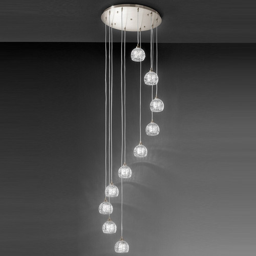 Fran LF2300/10 Tierney 10 light Satin Nickel Pendant