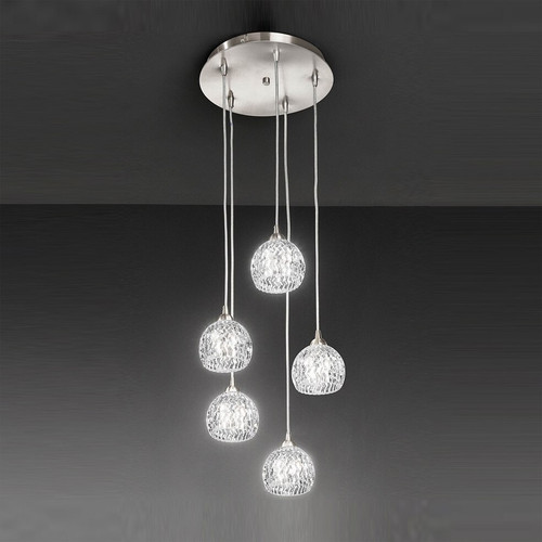 Fran LF2301/5 Tierney 5 light Satin Nickel Pendant