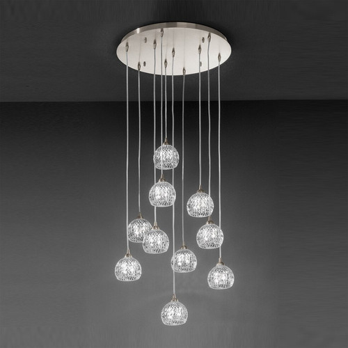 Fran LF2301/10 Tierney 10 light Satin Nickel Pendant