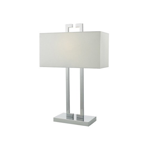 Dar Lighting Dar NIL4250 Nile 1 Light Polished Chrome Table Lamp 