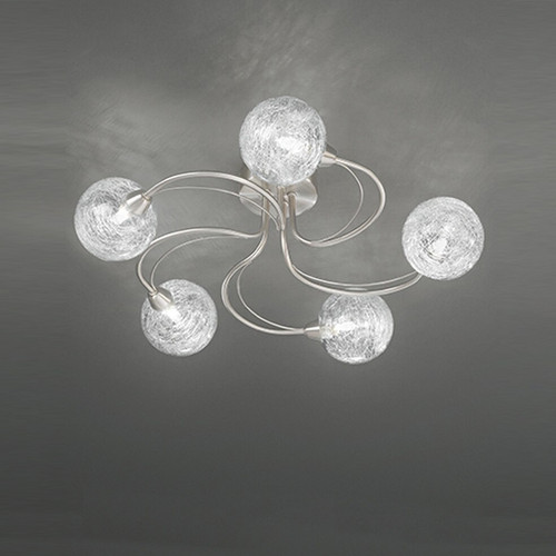 Fran LF2327/5 Gyro 5 Light Satin Nickel Semi Flush
