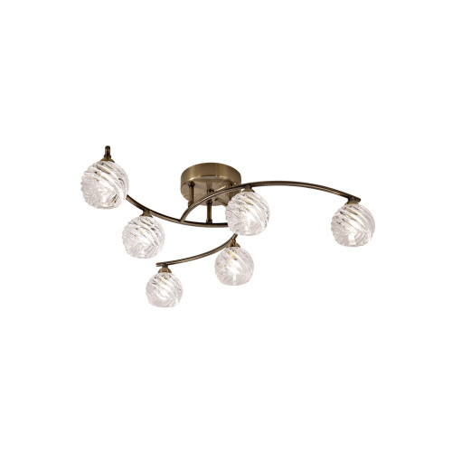 Fran LF2358/6 Vortex 6 Light Bronze Semi Flush Fitting