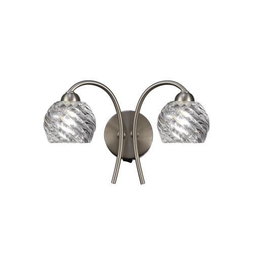 Fran LF2357/2 Vortex 2 Light Satin Nickel Wall light