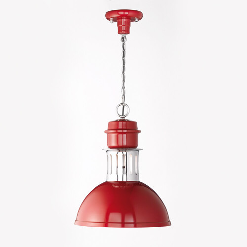Fran HCP124 Sassy 1 Light Chrome/Burgandy Pendant