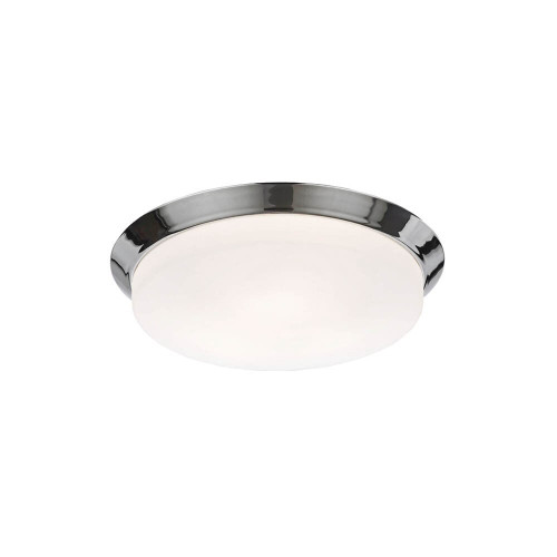 Fran FC5781 Chrome White Glass Bathroom Ceiling Fitting