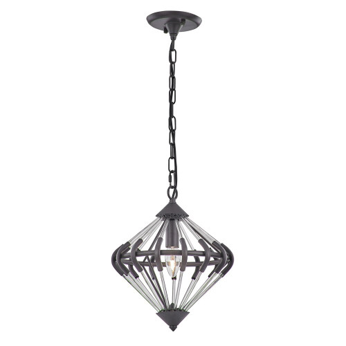 Fran LF2363/1 Follie Iron/Glass 1 Light Pendant