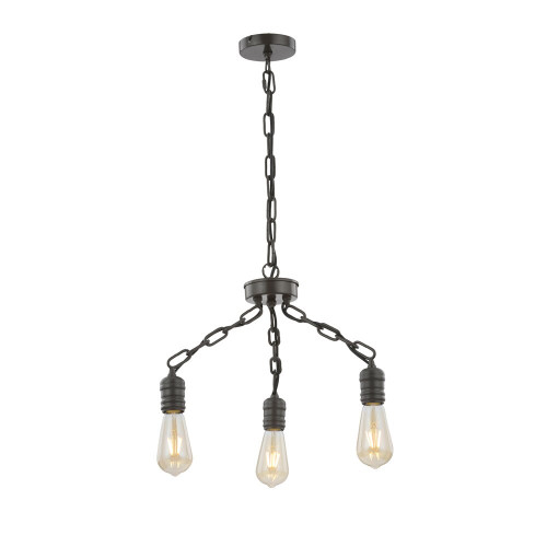 Fran LF2365/3 Linky Antique Iron 3 Light Chandelier