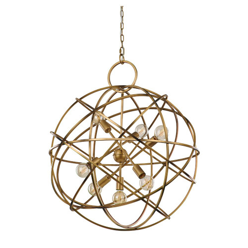 Fran LF2366/7 Orbit Black andamp;amp;amp; Gold 7 Light Pendant