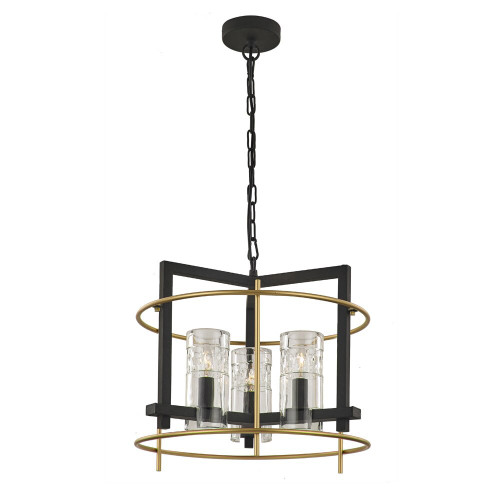 Fran LF2368/3 Bistro Iron/Gold 3 Light Pendant