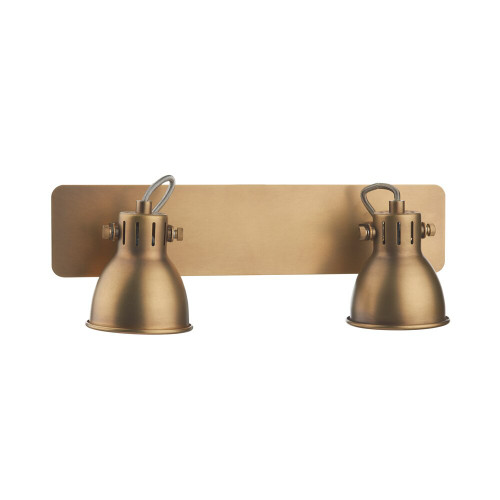Dar Lighting Dar  IDA7775 Idaho 2 light Brass Bar Wall Spotlight 
