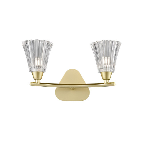 Fran LF2377-2 Clemmy 2 Light Matt Gold Wall Light