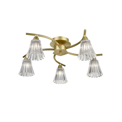 Fran LF2377-5 Clemmy 5 Light Matt Gold Ceiling Fitting