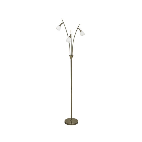 Fran LS221 Lutina 3 Light Bronze/Satin Nickel Floor Lamp