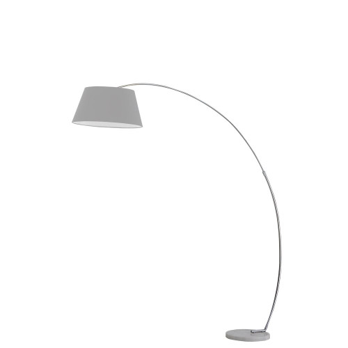 Fran LS226/1172 Extendable Chrome/White Marble Floor Lamp
