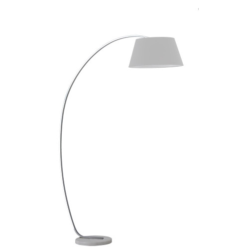 Fran LS227/1172 Standard Satin Nickel/White Floor Lamp