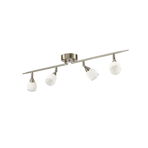 Fran TOPS8974 4 Light Nickel Ceiling Spotlight Bar