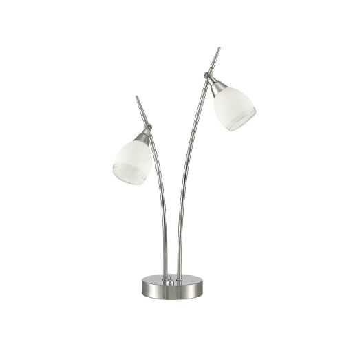 Fran LT982 Lutina 2 Light Chrome Table Lamp