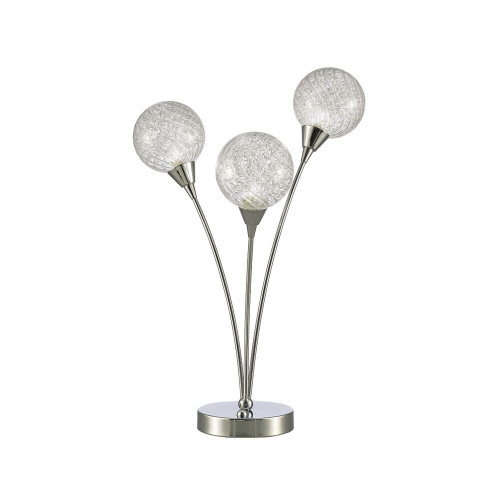 Fran LT991 Protea 3 Light Chrome/Clear Table Lamp