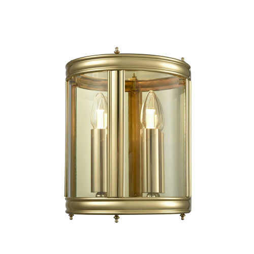 Fran BW588 Polished Brass Outdoor Half Wall Lantern