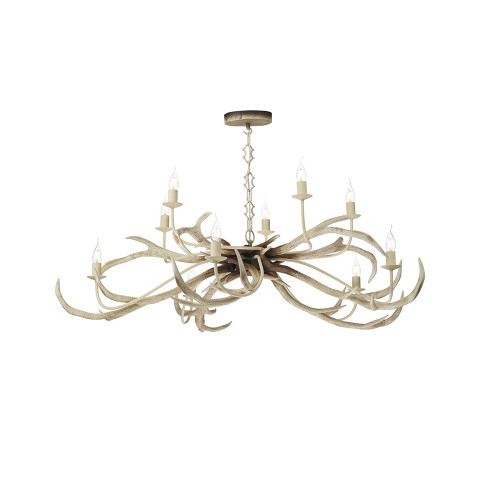 David Hunt Lighting David Hunt STA2315 Stag 10 Light Bleached Ceiling Pendant