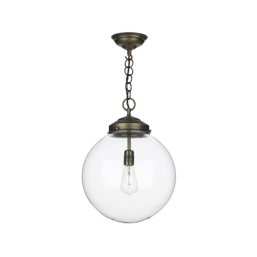 David Hunt Lighting David Hunt FAI0175 Fairfax 1 Light Antique Brass Pendant