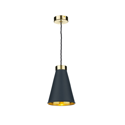 David Hunt Lighting David Hunt HYD0123 Hyde 1 Light Smoke Blue Pendant