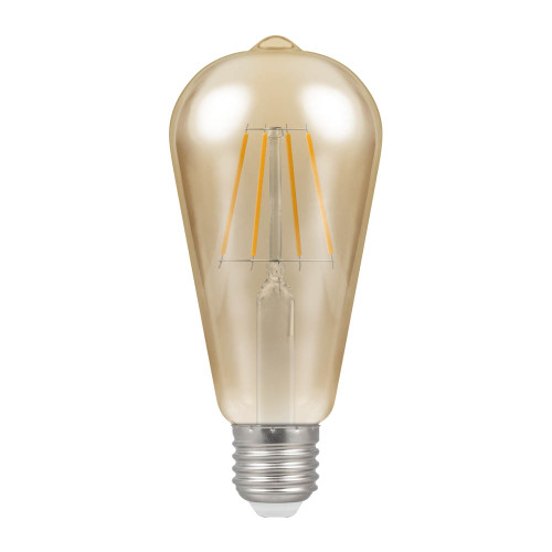Crompton Lamps Crompton 4252 LED Filament Dimmable 7.5W = 50W ST64 ES 2200K