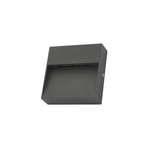Dar Lighting Yukon Anthracite LED Square Eyelid Outdoor Wall Light IP65