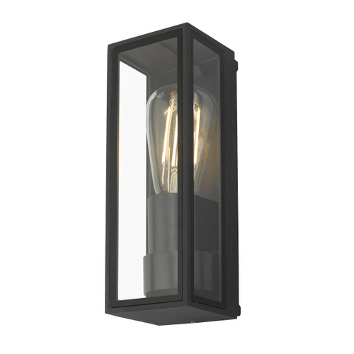 Dar Lighting Taryn Matt Grey And Glass Outdoor Wall Light IP65