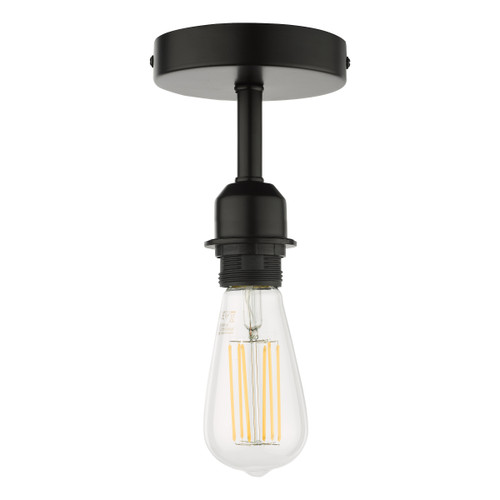 Dar Lighting 1 Light Matt Black Semi Flush Suspension Bracket