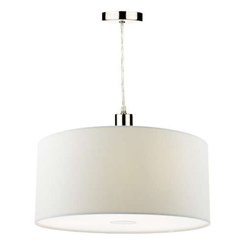 Dar Lighting Ronda 40cm Porcelain White Easy Fit Pendant