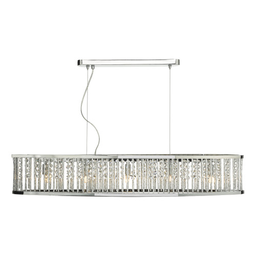 Dar Lighting Nantes Polished Chrome Aluminium 5 Light Bar Pendant